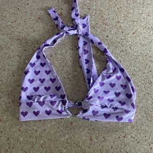 Purple Hearts crop top